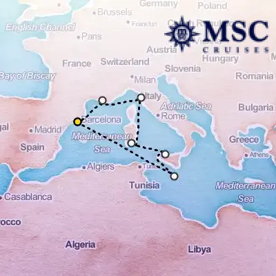 June 7th, 2026  - Mediterranean Cruise on the MSC Splendida