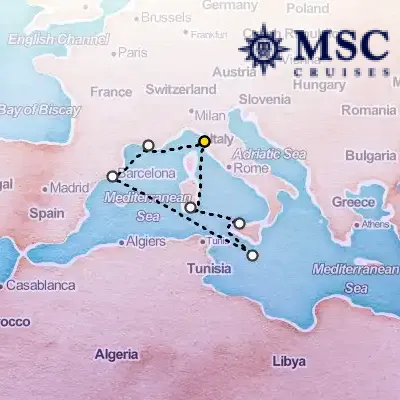 June 9th, 2026  - Mediterranean Cruise on the MSC Splendida