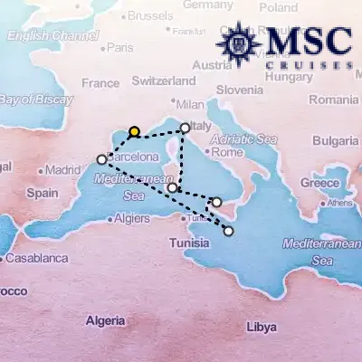 October 26th, 2026  - Mediterranean Cruise on the MSC Splendida