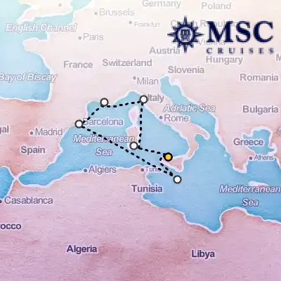 June 4th, 2026  - Mediterranean Cruise on the MSC Splendida
