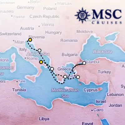 April 22nd, 2027  - Mediterranean Cruise on the MSC Splendida