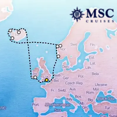June 6th, 2026  - Northern Europe Cruise on the MSC Virtuosa