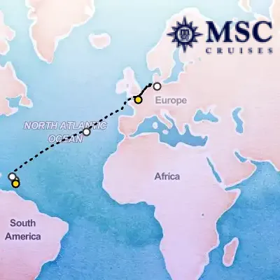 April 4th, 2026  - MSC Grand Voyages on the MSC Virtuosa
