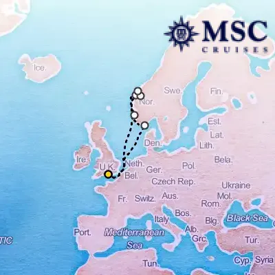 August 29th, 2026  - Northern Europe Cruise on the MSC Virtuosa