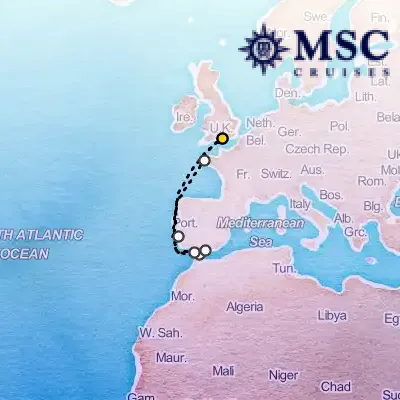 August 20th, 2026  - Northern Europe Cruise on the MSC Virtuosa