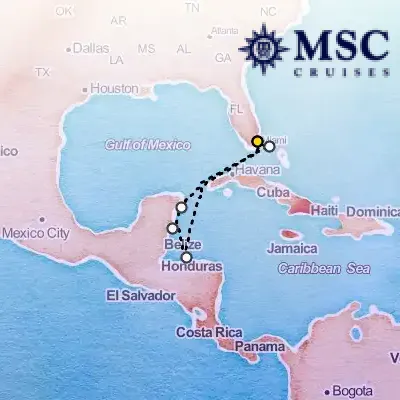 November 1st, 2025  - Caribbean & Antilles Cruise on the MSC World America