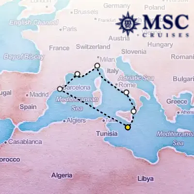 October 1st, 2025  - Mediterranean Cruise on the MSC World Europa