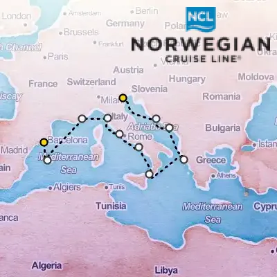 October 9th, 2025  - Classic Mediterranean Cruise on the Norwegian Breakaway