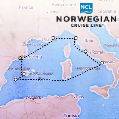 July 13th, 2025  - Western Mediterranean from Barcelona Cruise on the Norwegian Breakaway