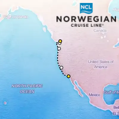 October 12th, 2026  - Pacific Coastal Cruise on the Norwegian Encore