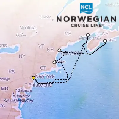 August 17th, 2025  - Canada & New England from New York Cruise on the Norwegian Getaway