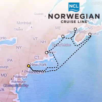 August 31st, 2025  - Canada & New England from New York Cruise on the Norwegian Getaway