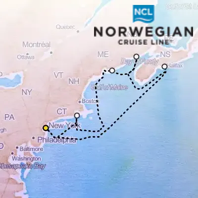 September 14th, 2025  - Canada & New England from New York Cruise on the Norwegian Getaway