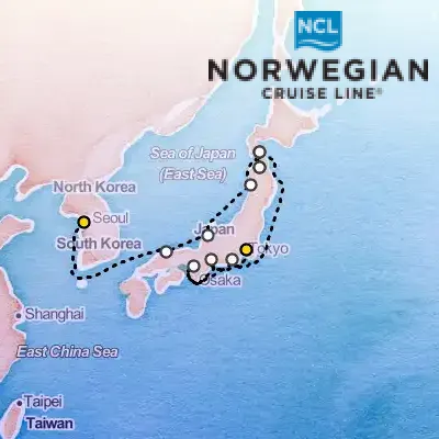 October 18th, 2026  - Asia & Japan Cruise on the Norwegian Jade