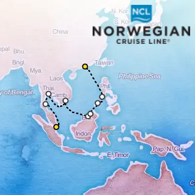 February 9th, 2027  - East Asia Cruise on the Norwegian Jade