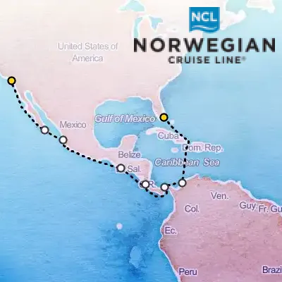 April 21st, 2027  - Panama Canal Repositioning Cruise on the Norwegian Joy