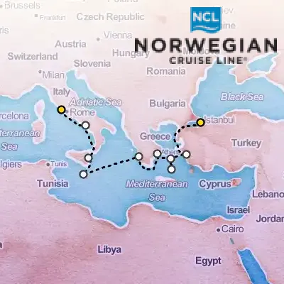 May 18th, 2026  - Greek Isles & Italy Cruise on the Norwegian Norwegian Viva