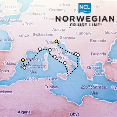 October 5th, 2026  - Classic Mediterranean Cruise on the Norwegian Norwegian Viva