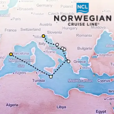 April 26th, 2026  - Western Mediterranean from Barcelona Cruise on the Norwegian Pearl
