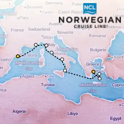 August 31st, 2026  - Greek Isles, Italy, & France: European Jewels Cruise on the Norwegian Sky