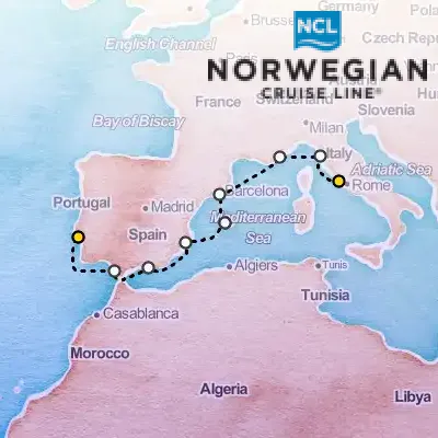 October 14th, 2025  - Western Mediterranean from Rome Cruise on the Norwegian Sky