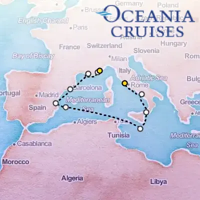 August 27th, 2025  - Ramparts & Rivieras Cruise on the Oceania Allura