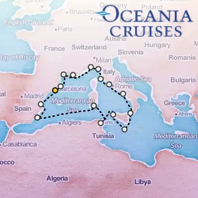 October 31st, 2026  - Grand Mediterranean Jewels Cruise on the Oceania Allura