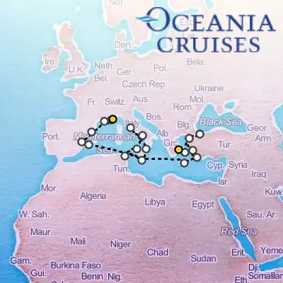 August 15th, 2025  - Greco-Roman Holiday Cruise on the Oceania Allura