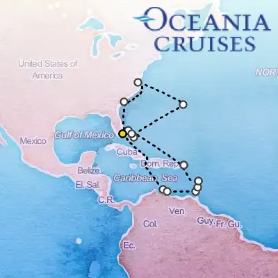 March 9th, 2026  - Antilles & Atlantic Gems Cruise on the Oceania Allura