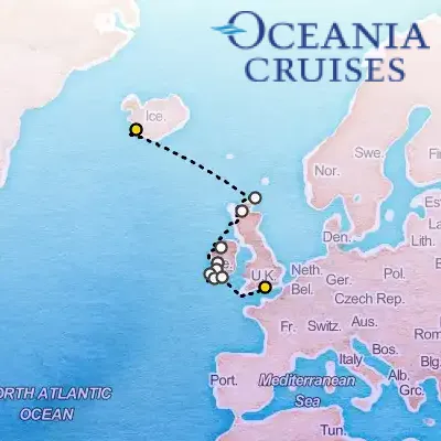 August 3rd, 2026  - Jewels of Iceland & Ireland Cruise on the Oceania Insignia