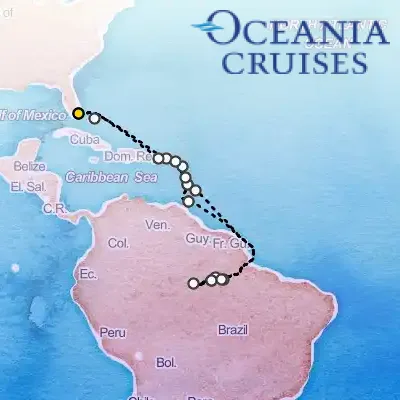 November 24th, 2026  - Amazon & Caribbean Isles Cruise on the Oceania Insignia