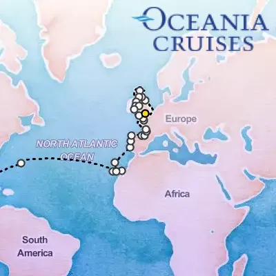 April 9th, 2027  - Crossing to Northern Crowns on the Oceania Insignia