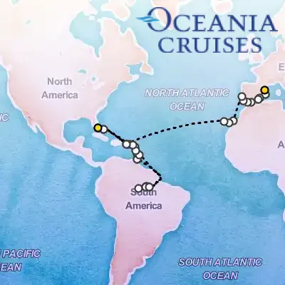 November 2nd, 2026  - Footsteps of Columbus Cruise on the Oceania Insignia