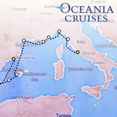November 5th, 2026  - Radiant Rivieras Cruise on the Oceania Marina