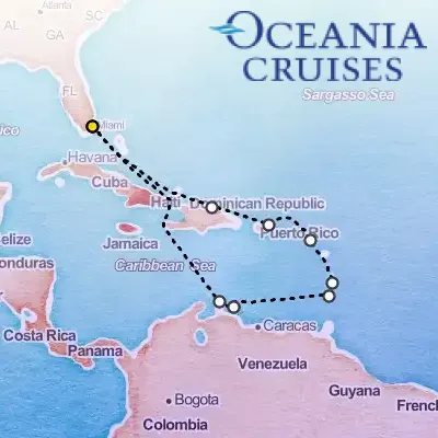February 1st, 2027  - Exotic Caribbean Escape on the Oceania Marina