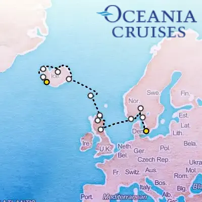 July 30th, 2026  - Eclipse in Iceland Cruise on the Oceania Marina