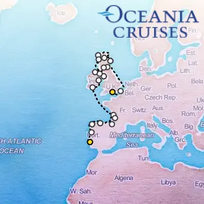 September 4th, 2026  - Western Europe Charms Cruise on the Oceania Marina