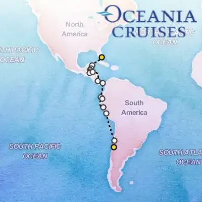 November 29th, 2025  - Palms to Andean Peaks Cruise on the Oceania Marina