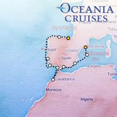 August 20th, 2026  - Iberia Circumnavigation on the Oceania Nautica