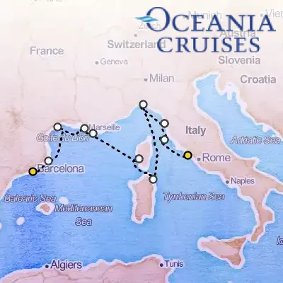 April 21st, 2026  - Charmed Rivieras Cruise on the Oceania Nautica