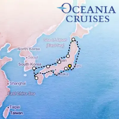 March 21st, 2027  - Cherry Blossom Pathways Cruise on the Oceania Nautica