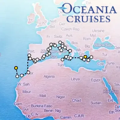 March 27th, 2026  - Atlantic to Aegean Odyssey on the Oceania Nautica