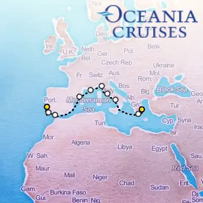 June 24th, 2026  - Legendary Mediterranean Cruise on the Oceania Regatta