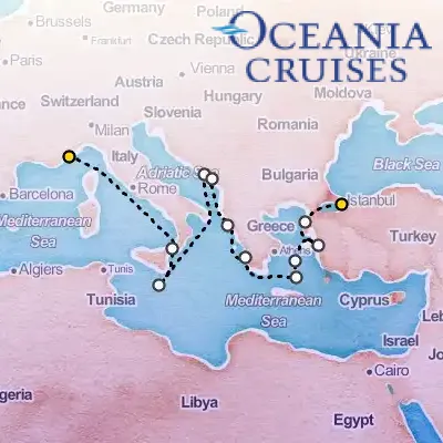 July 17th, 2026  - Adriatic & Aegean Radiance Cruise on the Oceania Regatta
