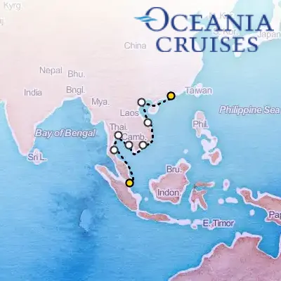 January 25th, 2026  - Indochina Revelations Cruise on the Oceania Regatta