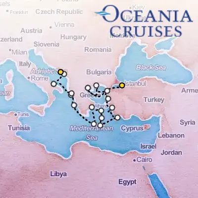 July 31st, 2026  - Mythic Mediterranean Cruise on the Oceania Regatta