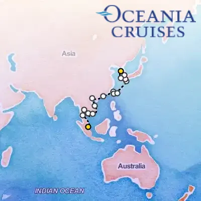 January 25th, 2026  - Grand Empires of Asia Cruise on the Oceania Regatta