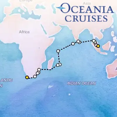 May 1st, 2026  - Asia & Africa Mariner on the Oceania Regatta