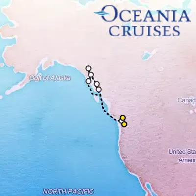 June 22nd, 2026  - Gold Rush & Glaciers Cruise on the Oceania Riviera