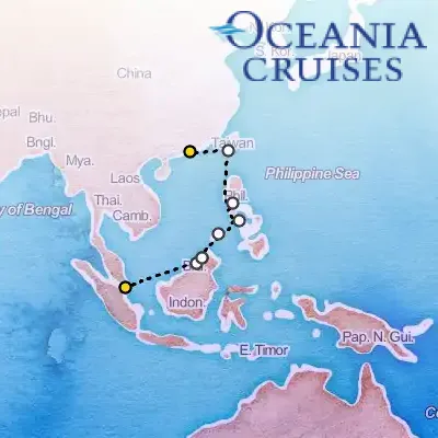 April 5th, 2027  - Palms & Pagodas Cruise on the Oceania Riviera